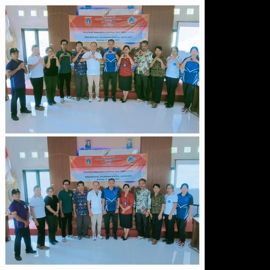 Pelatihan Menejemen Koperasi Desa Merah Putih, Desa Rendang, Kecamatan Rendang,Kabupaten Karangasem,